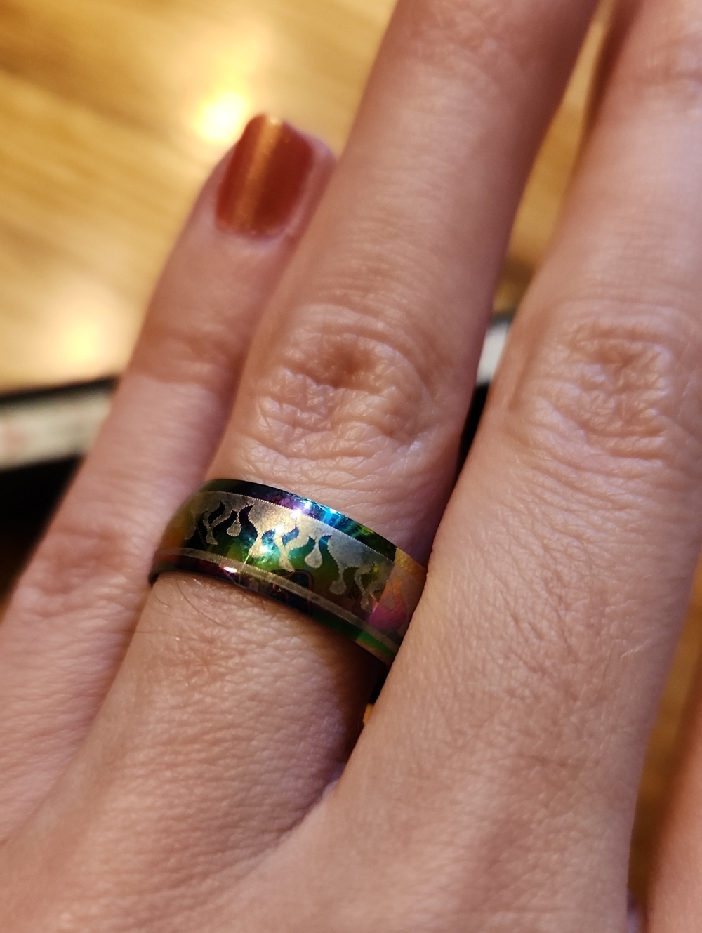 Rainbow Flame Ring